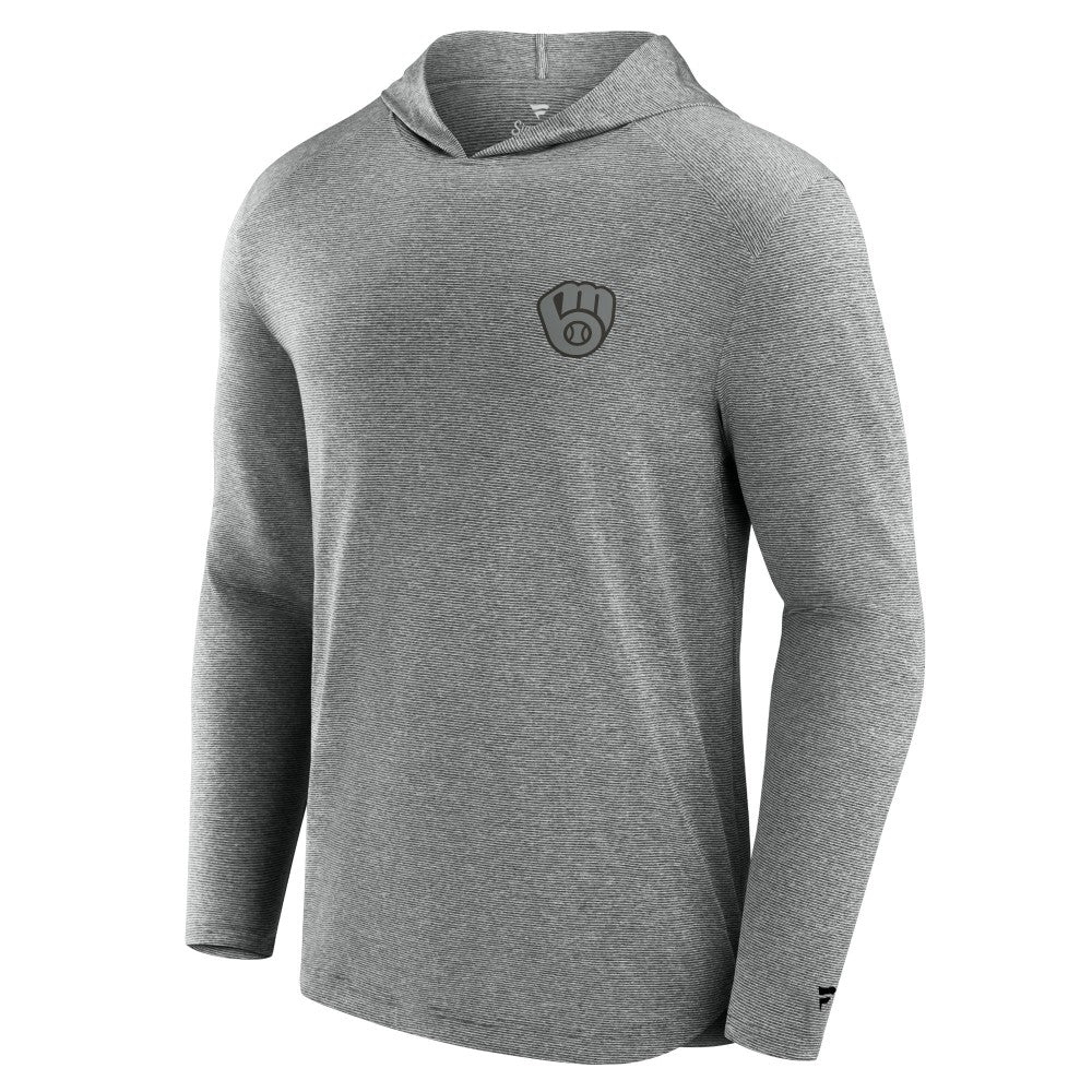 Milwaukee Brewers Fanatics Front Office Tech Lightweight Hoodie T-Shirt - Black - Fanatics on Sale