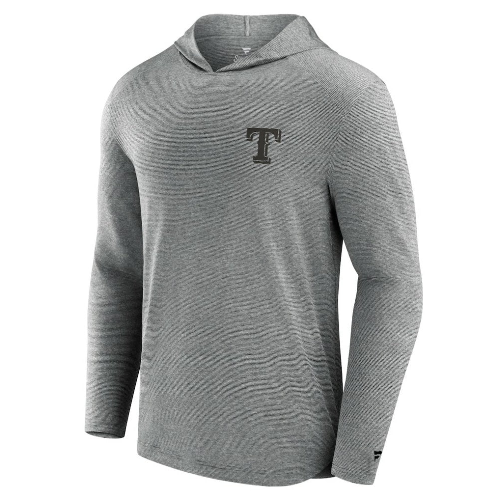 Texas Rangers Fanatics Front Office Tech Lightweight Hoodie T-Shirt - Black - Fanatics Online