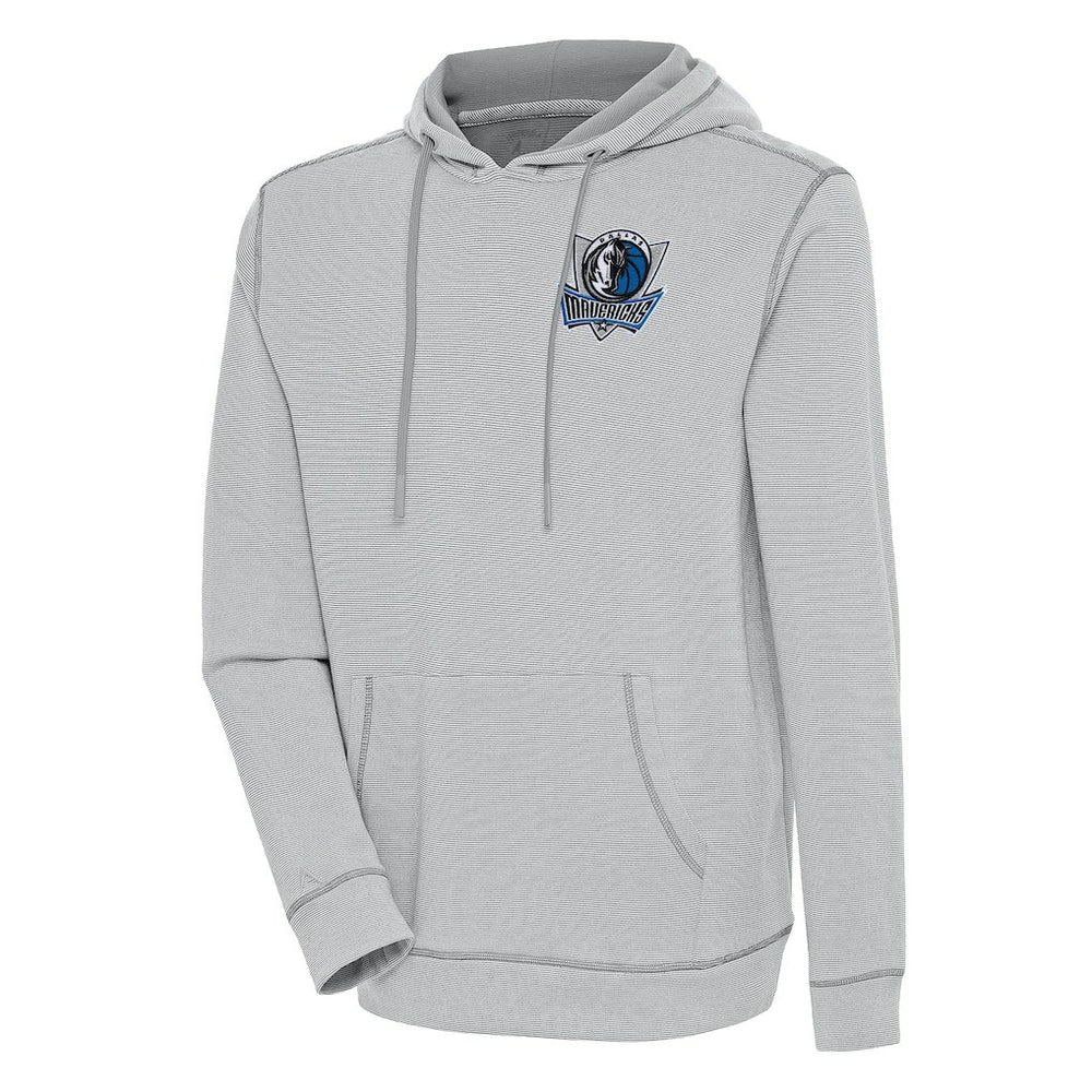 Dallas Mavericks Antigua Axe Bunker Tri-Blend Pullover Hoodie Gray
