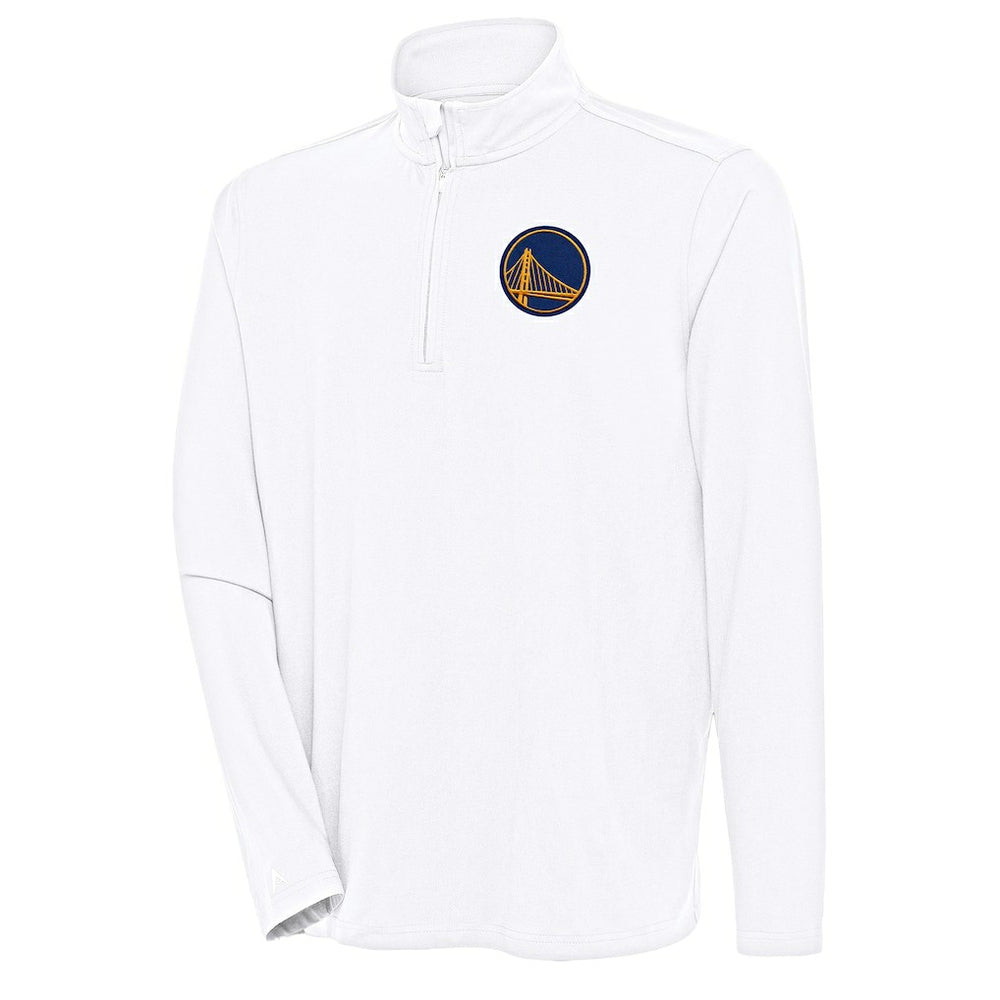 Golden State Warriors Antigua Hunk Quarter-Zip Pullover Top White