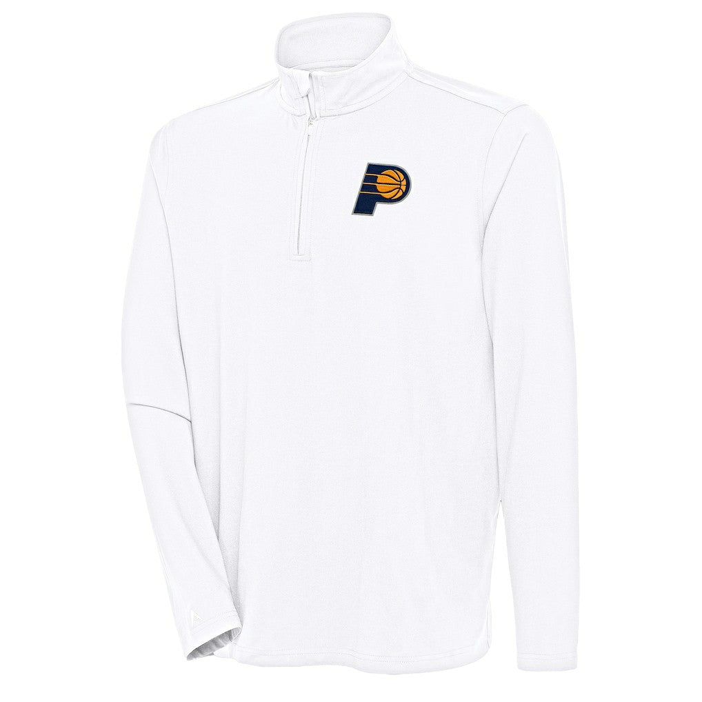 Indiana Pacers Antigua Hunk Quarter-Zip Pullover Top White