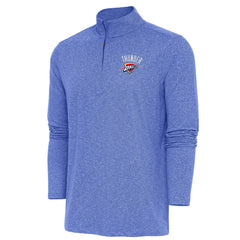 Oklahoma City Thunder Antigua Hunk Quarter-Zip Pullover Top Heather Royal