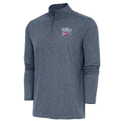 Oklahoma City Thunder Antigua Hunk Quarter-Zip Pullover Top Heather Navy