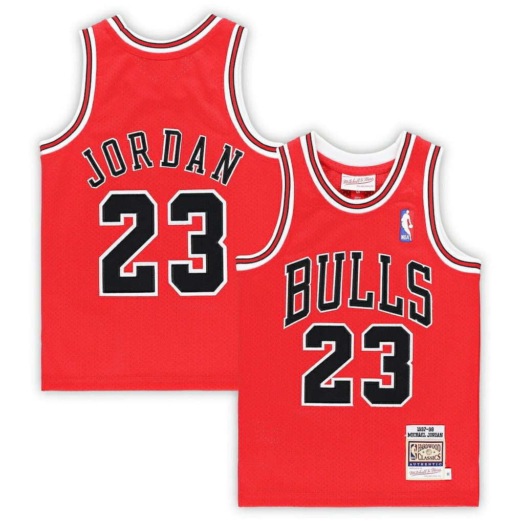 Michael Jordan Chicago Bulls Preschool 1997/98 Hardwood Classics Authentic Jersey for sale Red | Mitchell & Ness