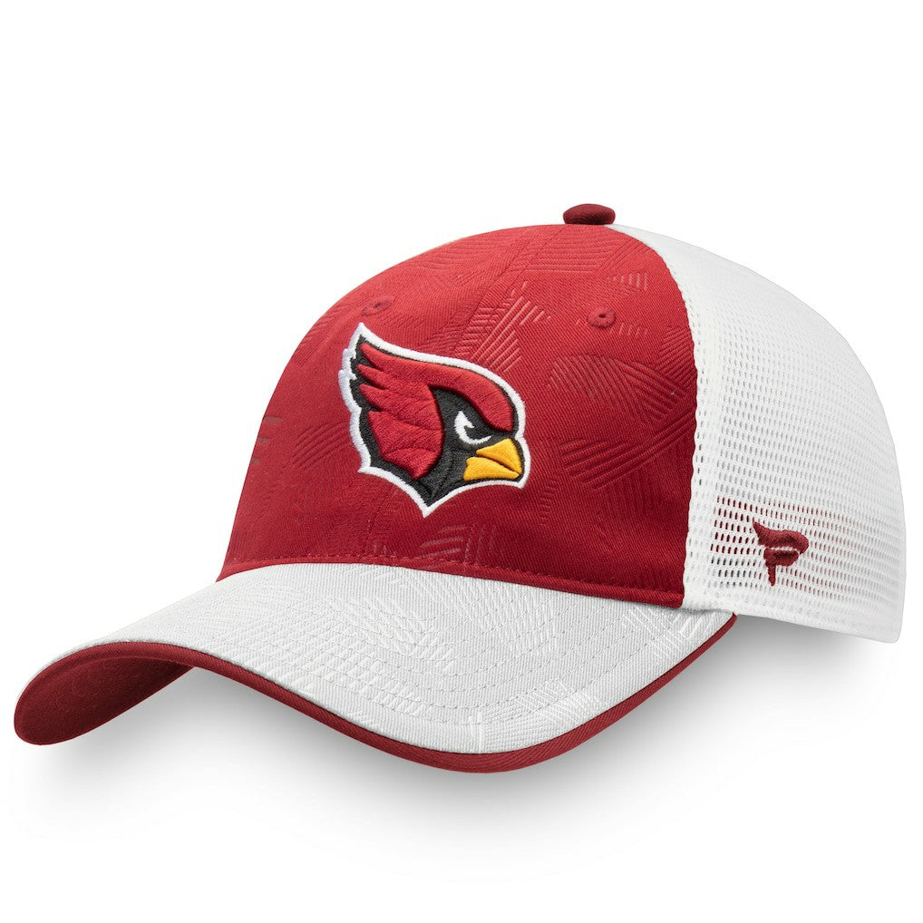 Fanatics Arizona Cardinals Iconic Defender Trucker Adjustable Hat Cardinal/White