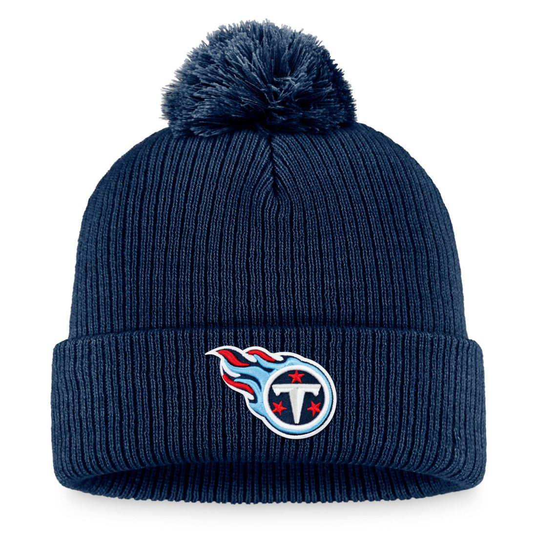 Fanatics Tennessee Titans Women's Cuffed Knit Hat with Pom Navy