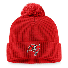 Fanatics Tampa Bay Buccaneers Women's Logo Cuffed Knit Hat with Pom Cardinal