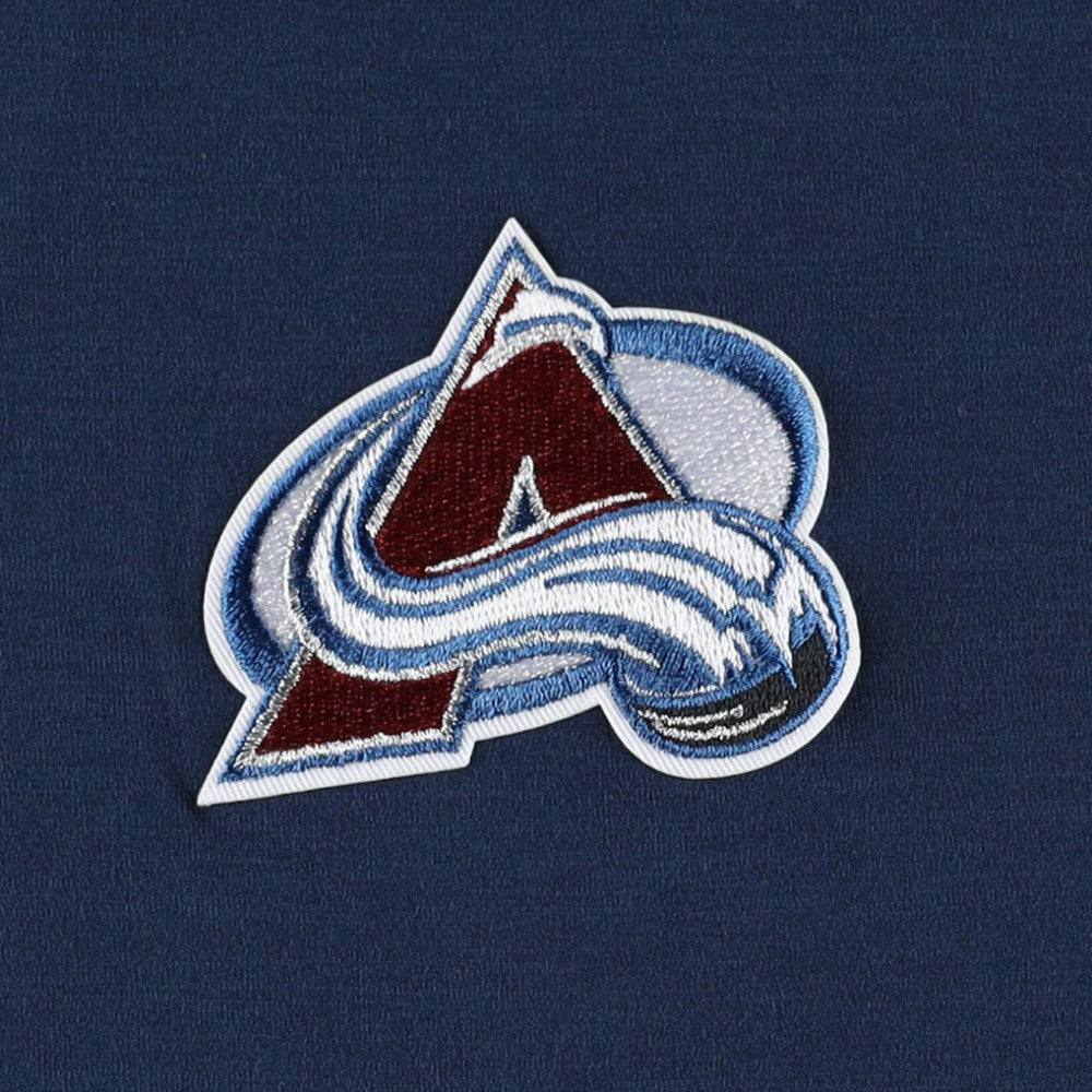 Colorado Avalanche Antigua Spikes Raglan Quarter-Zip Hoodie - Heather Navy - NHL 200360260