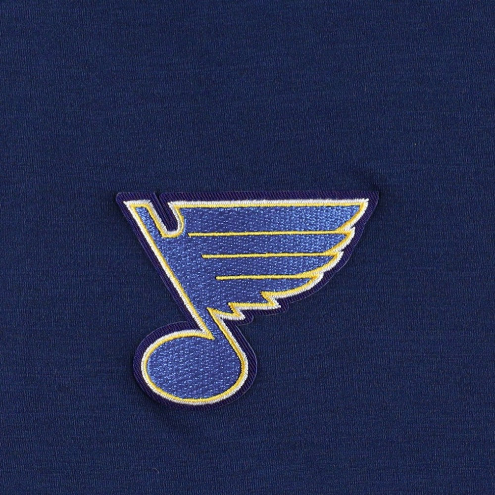St. Louis Blues Antigua Spikes Raglan Quarter-Zip Hoodie - Heather Navy - NHL 200360267