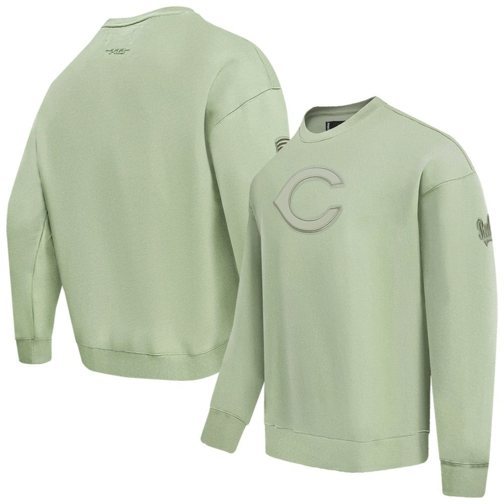 Cincinnati Reds Pro Standard Neutral Drop Shoulder Pullover Sweatshirt - Green - MLB on Sale