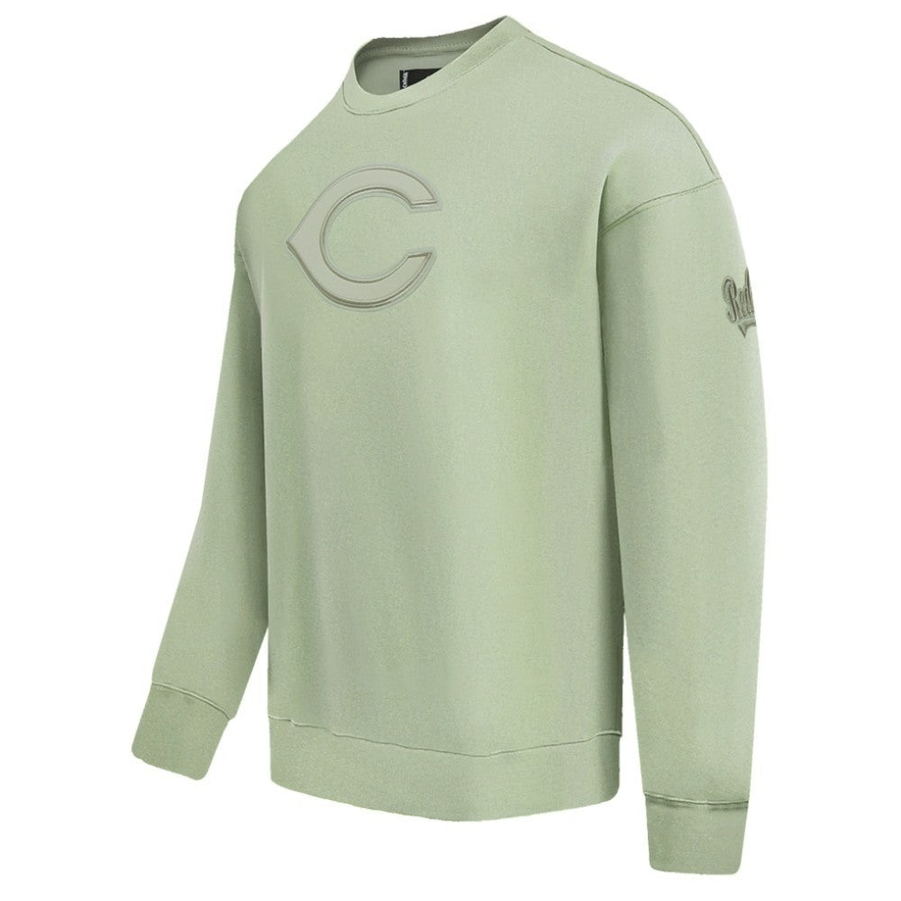 Cincinnati Reds Pro Standard Neutral Drop Shoulder Pullover Sweatshirt - Green - MLB on Sale