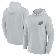 New Jersey Devils Fanatics Elements Lightweight Tri-Blend Fleece Hoodie - Gray - NHL 200363651