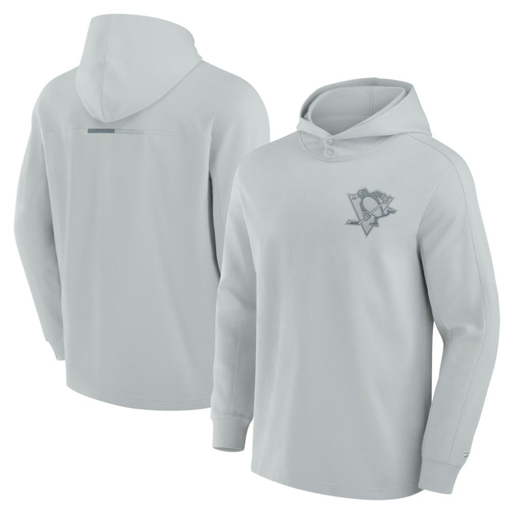 Pittsburgh Penguins Fanatics Elements Lightweight Tri-Blend Fleece Hoodie - Gray - NHL 200363658