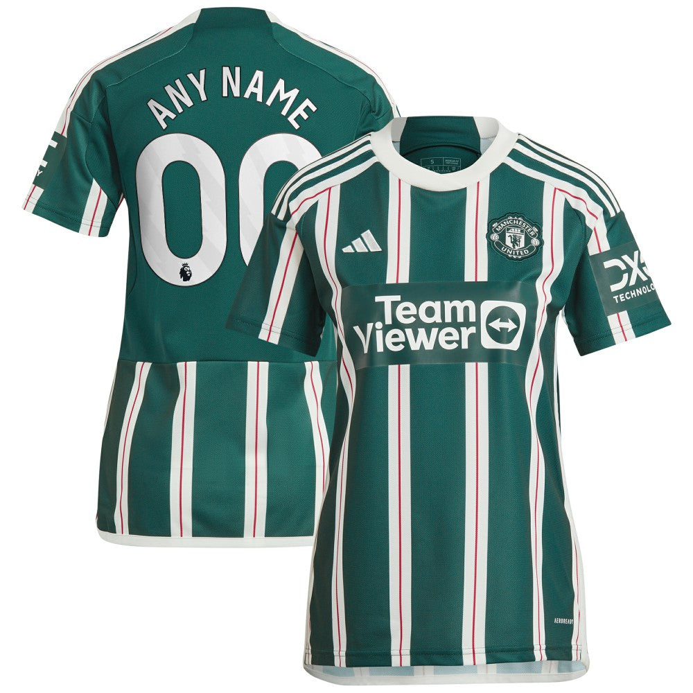 Manchester United Women's 2023/24 Away Replica Custom Jersey Green - Adidas
