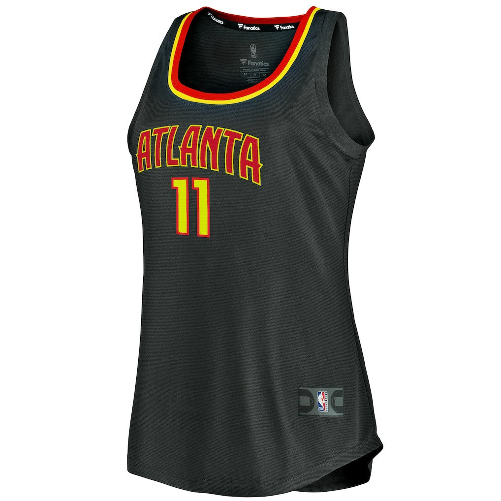 Trae Young Atlanta Hawks Women's Fast Break Tank Jersey Icon Edition Black | Fanatics