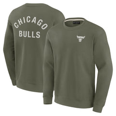 Chicago Bulls Unisex Elements Super Soft Fleece Pullover Sweatshirt Olive | Fanatics
