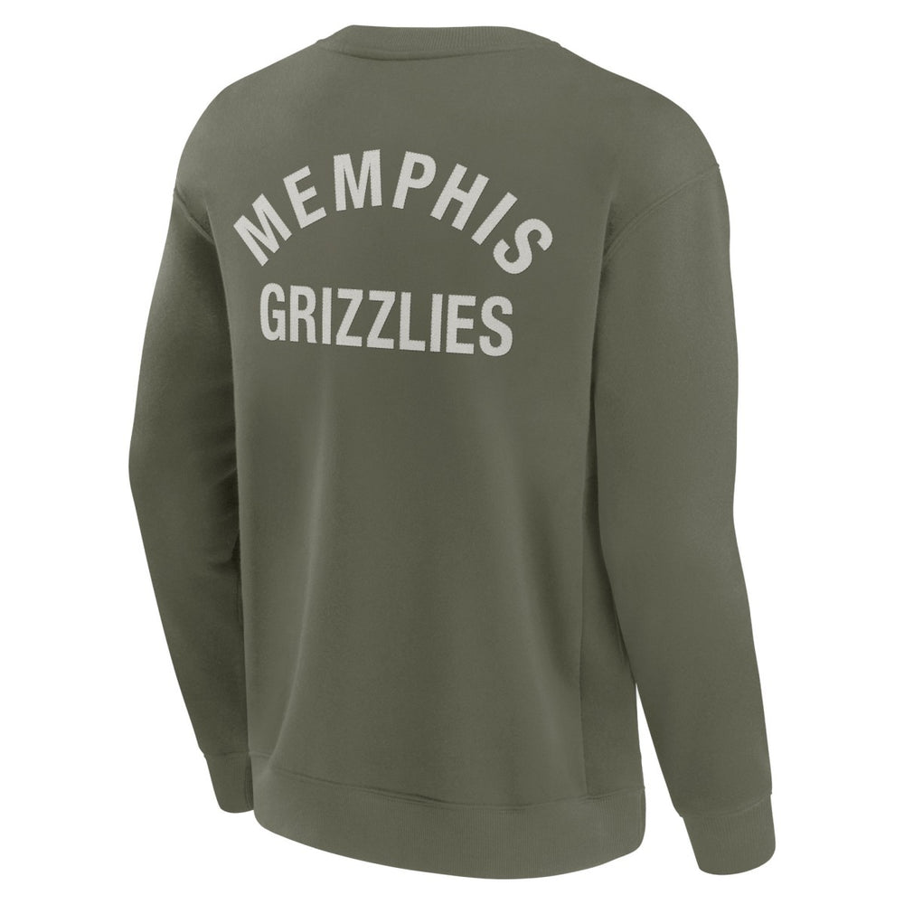 Memphis Grizzlies Unisex Elements Super Soft Fleece Pullover Sweatshirt Olive | Fanatics for sale
