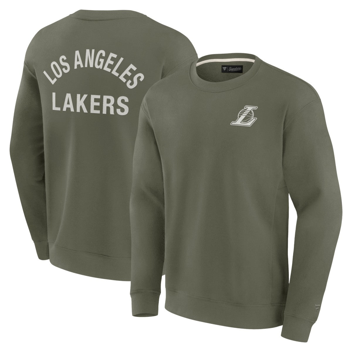 Los Angeles Lakers Unisex Elements Super Soft Fleece Pullover Sweatshirt Olive | Fanatics