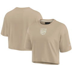Sacramento Kings Women's Elements Super Soft Boxy Cropped T-Shirt Khaki | Fanatics Near Me