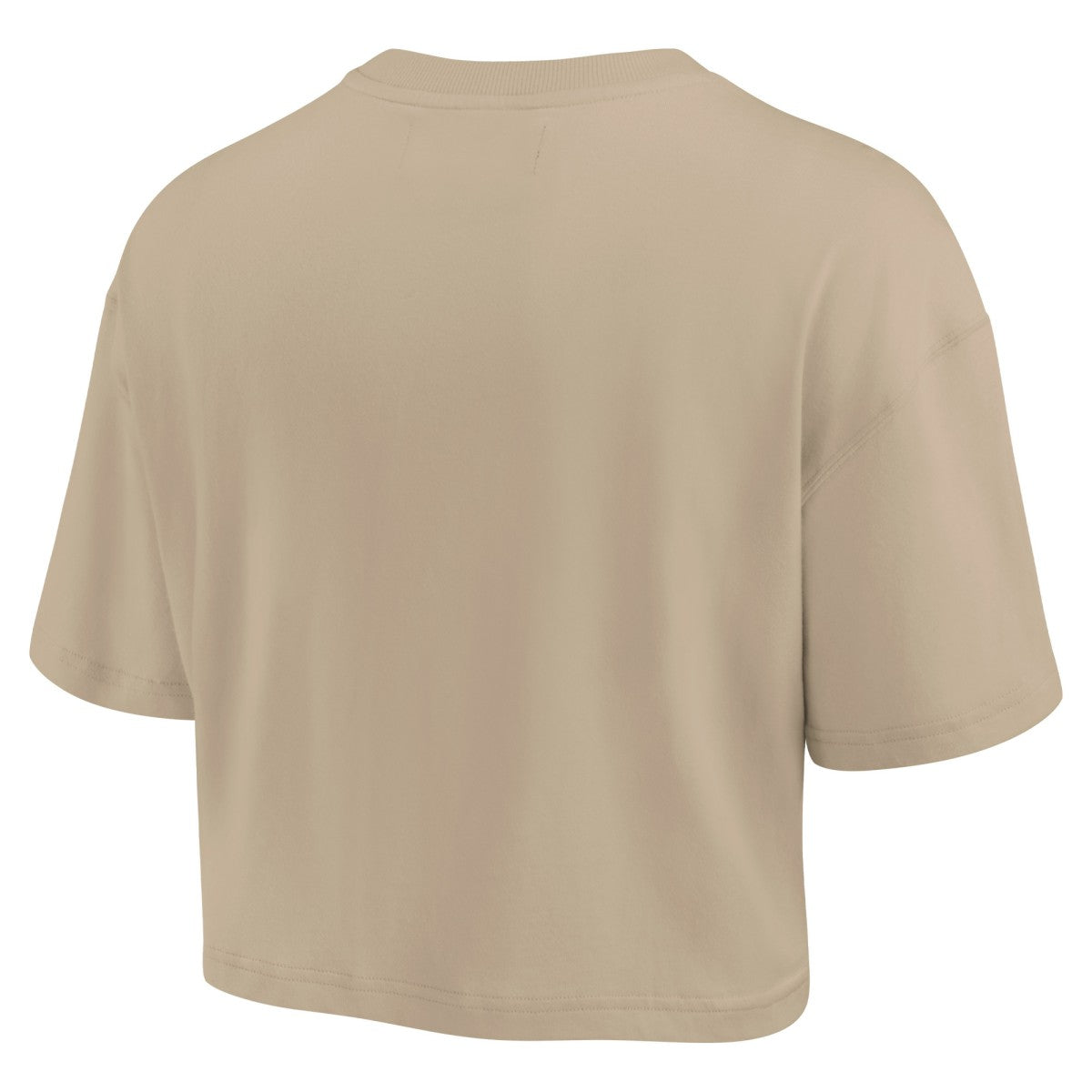 Los Angeles Lakers Women's Elements Super Soft Boxy Cropped T-Shirt Khaki | Fanatics for sale