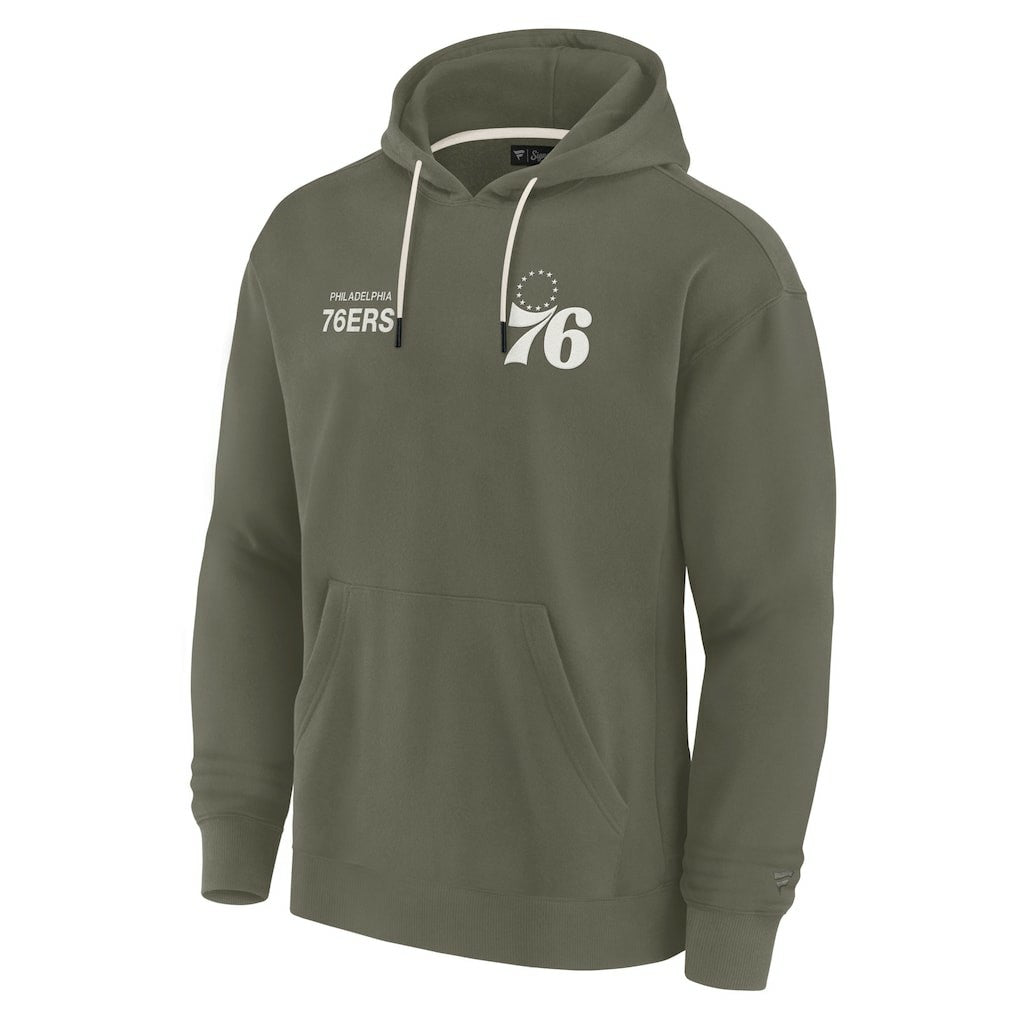 Philadelphia 76ers Unisex Elements Super Soft Fleece Pullover Hoodie Olive | Fanatics discount