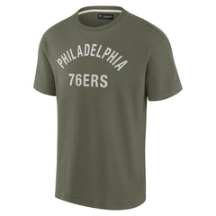Philadelphia 76ers Unisex Elements Super Soft Short Sleeve T-Shirt Olive | Fanatics