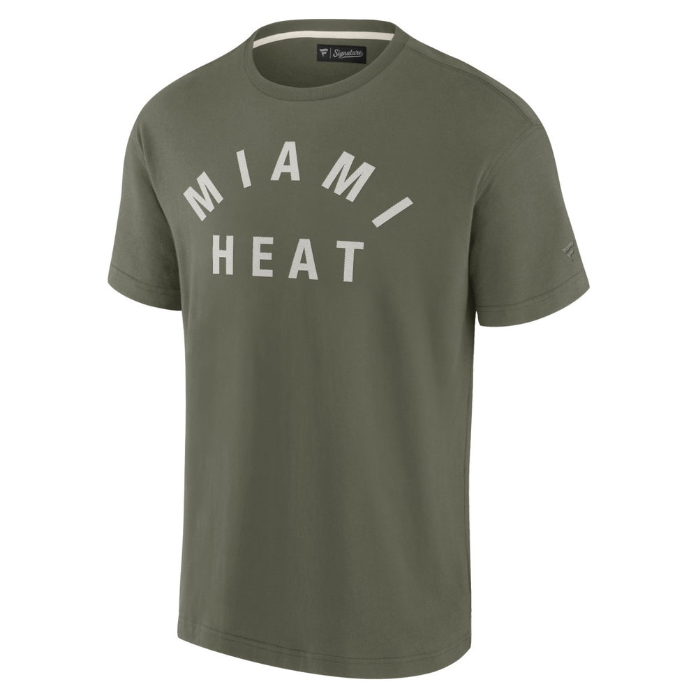 Miami Heat Unisex Elements Super Soft Short Sleeve T-Shirt Olive | Fanatics US