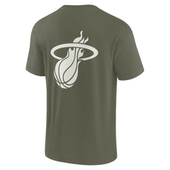 Miami Heat Unisex Elements Super Soft Short Sleeve T-Shirt Olive | Fanatics US