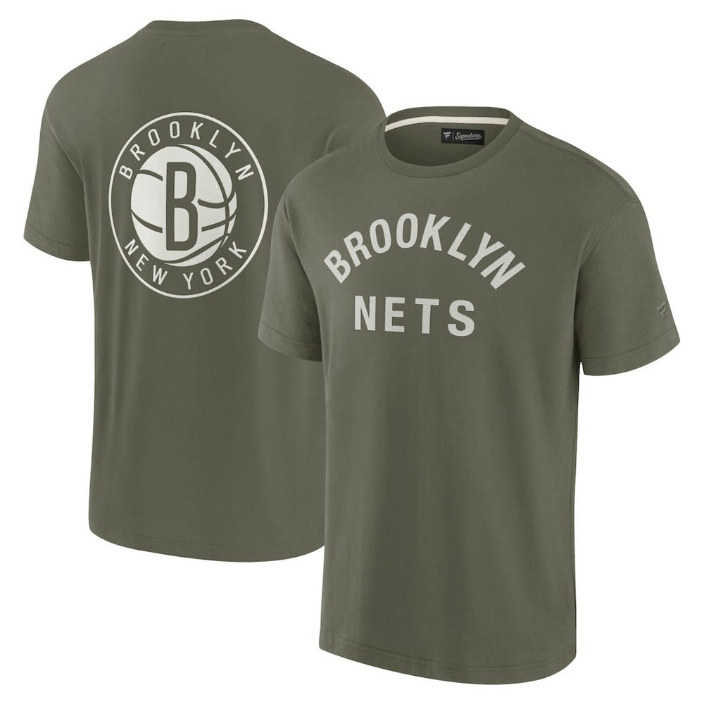 Brooklyn Nets Unisex Elements Super Soft Short Sleeve T-Shirt Olive | Fanatics for sale