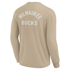 Milwaukee Bucks Unisex Elements Super Soft Long Sleeve T-Shirt Khaki | Fanatics online