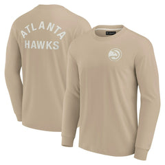 Atlanta Hawks Unisex Elements Super Soft Long Sleeve T-Shirt Khaki | Fanatics Near Me