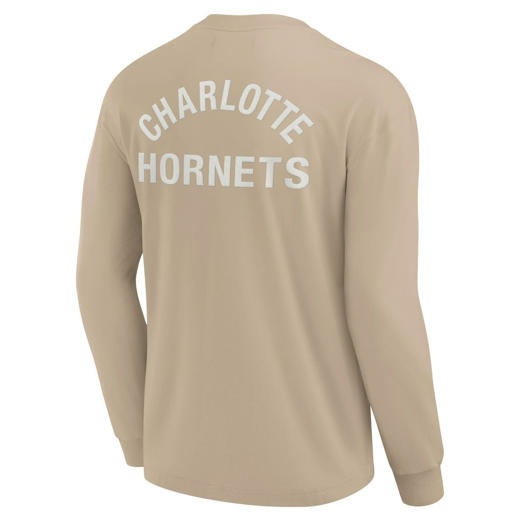 Charlotte Hornets Unisex Elements Super Soft Long Sleeve T-Shirt Khaki | Fanatics Lifestyle