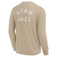 Utah Jazz Unisex Elements Super Soft Long Sleeve T-Shirt Khaki | Fanatics outlet