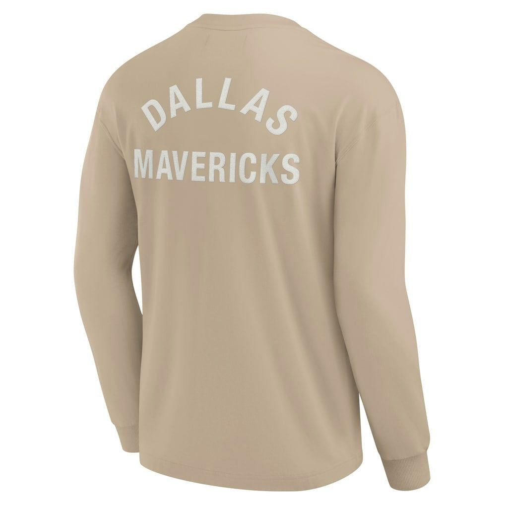 Dallas Mavericks Unisex Elements Super Soft Long Sleeve T-Shirt for sale Khaki | Fanatics outlet