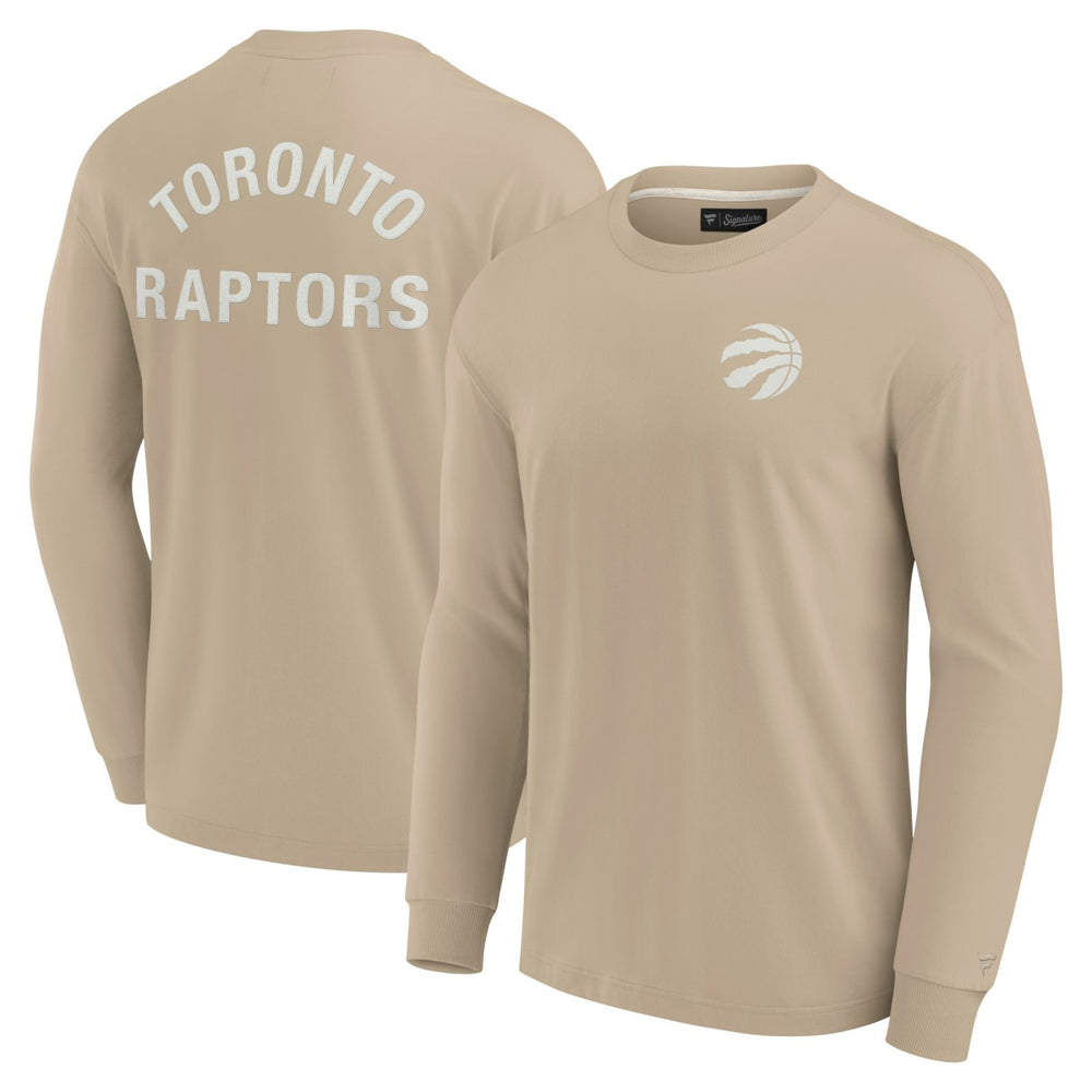 Toronto Raptors Unisex Elements Super Soft Long Sleeve T-Shirt Khaki | Fanatics Lifestyle
