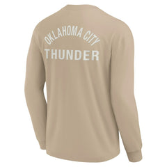 Oklahoma City Thunder Unisex Elements Super Soft Long Sleeve T-Shirt Khaki | Fanatics