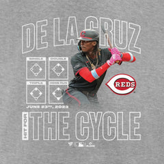 Elly De La Cruz Cincinnati Reds Cycle T-Shirt - Heather Gray - MLB Lifestyle
