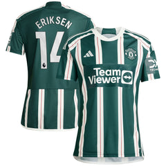 Christian Eriksen Manchester United 2023/24 Away Replica Player Jersey Green - Adidas