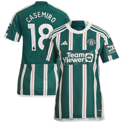 Casemiro Manchester United Women's 2023/24 Away Replica Player Jersey Green - Adidas Discount