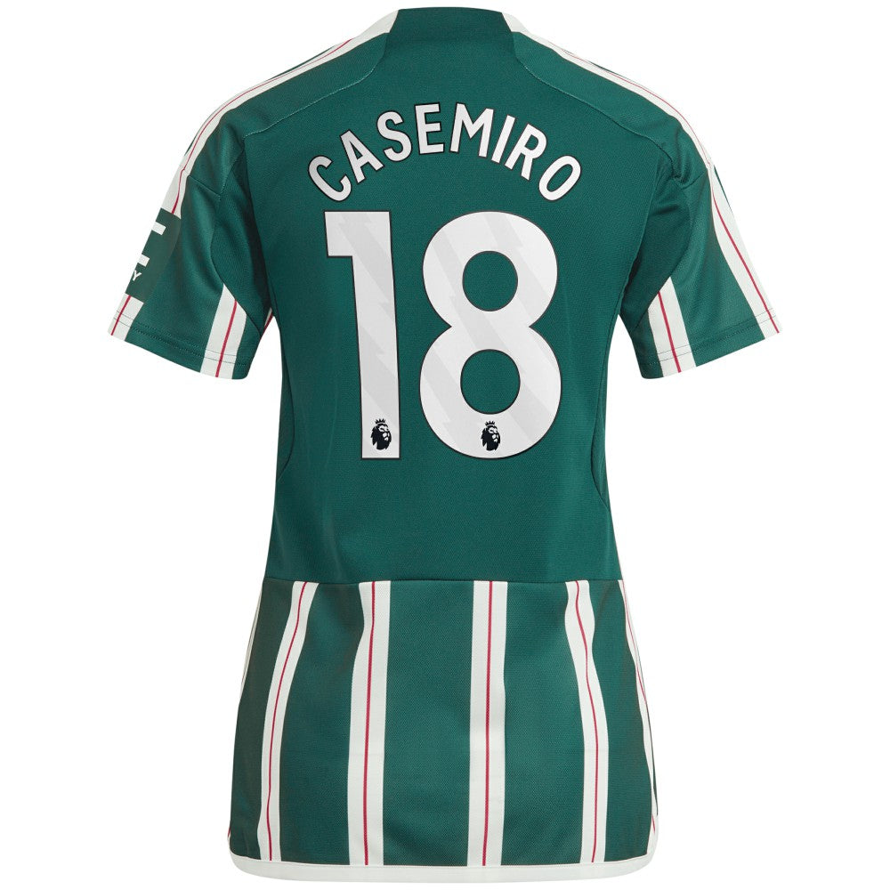 Casemiro Manchester United Women's 2023/24 Away Replica Player Jersey Green - Adidas Discount