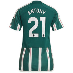 Antony Manchester United Women's 2023/24 Away Replica Player Jersey Green - Adidas for sale