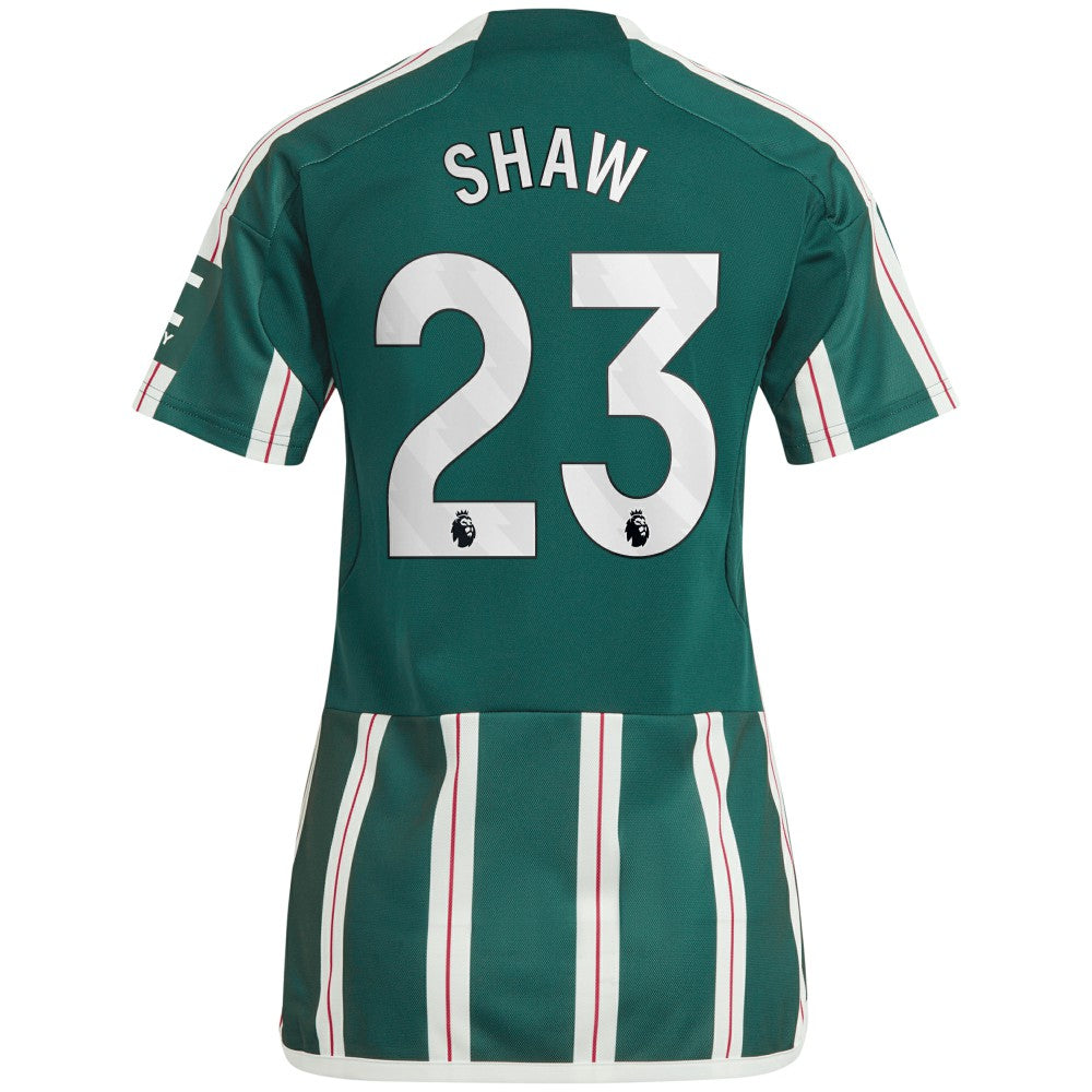 Luke Shaw Manchester United Women's 2023/24 Away Replica Player Jersey Green - Adidas for sale