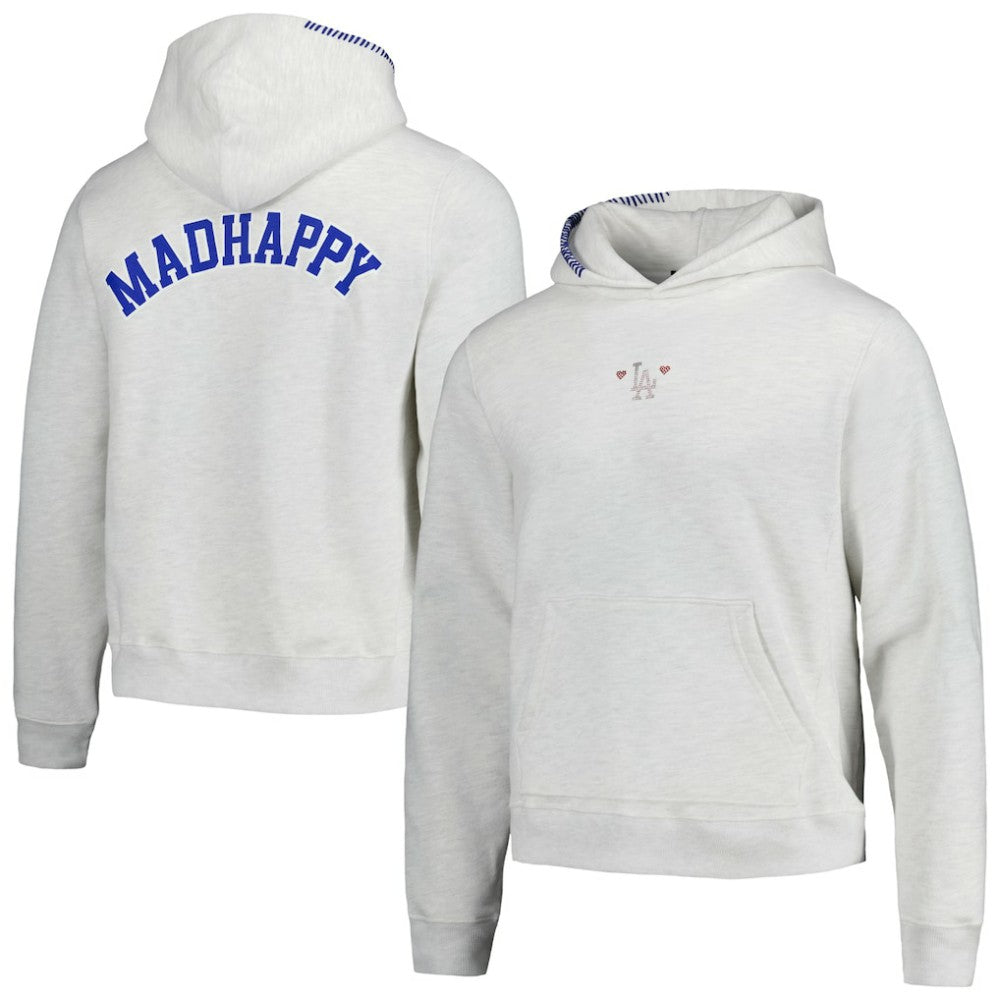 Los Angeles Dodgers Unisex Fleece Pullover Hoodie - Heather Gray - MLB Discount