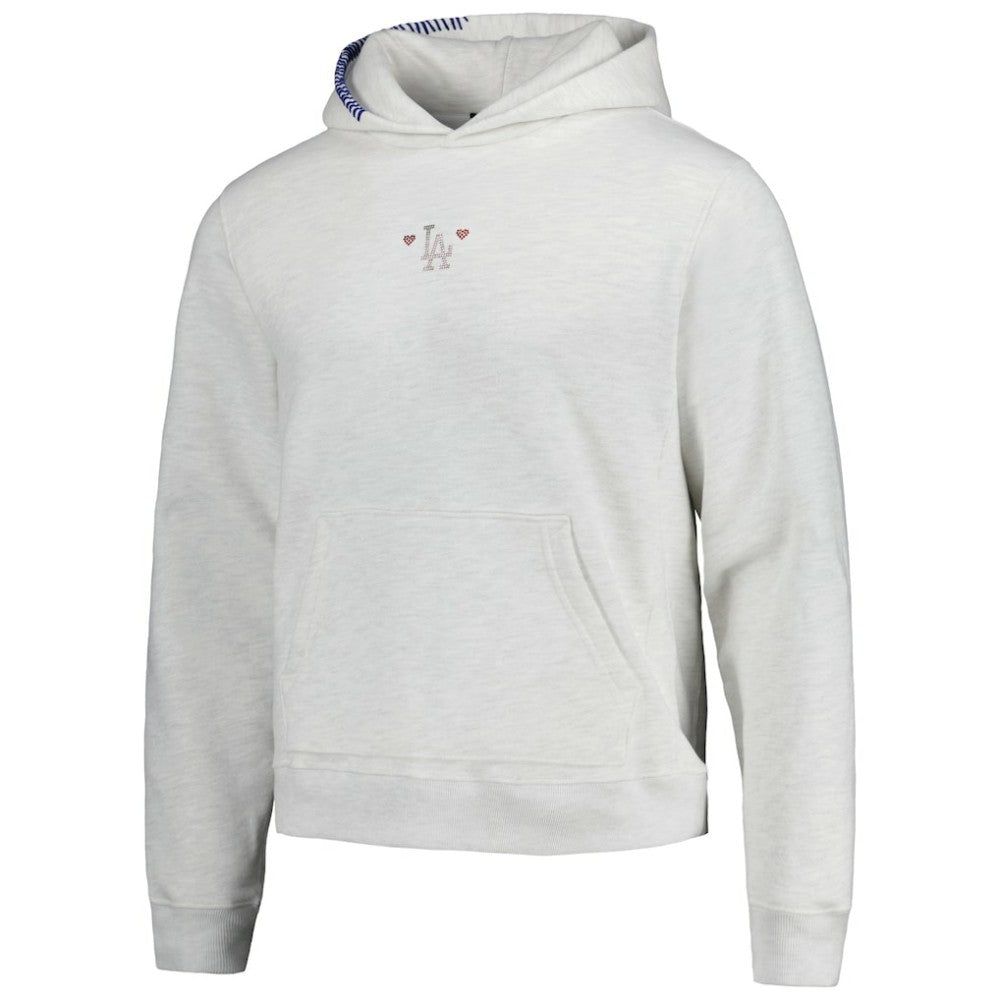 Los Angeles Dodgers Unisex Fleece Pullover Hoodie - Heather Gray - MLB Discount