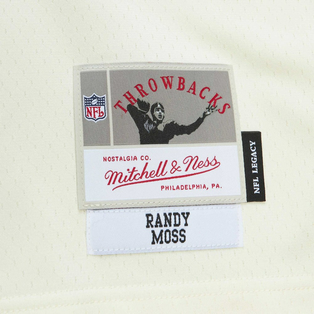 Mitchell & Ness Randy Moss Minnesota Vikings Chainstitch Legacy Jersey Cream