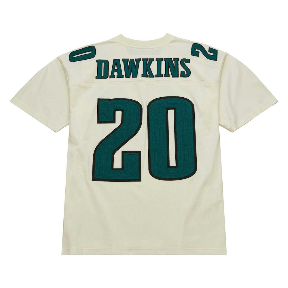 Mitchell & Ness Brian Dawkins Philadelphia Eagles Chainstitch Legacy Jersey Cream