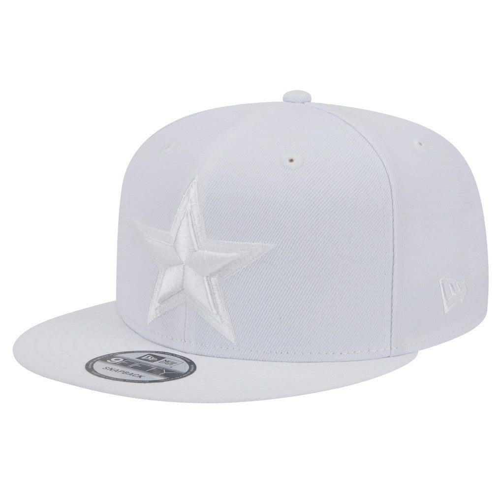 Dallas Cowboys New Era Main White on White 9FIFTY Snapback Hat