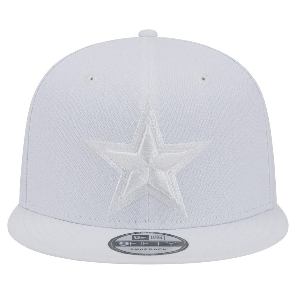 Dallas Cowboys New Era Main White on White 9FIFTY Snapback Hat