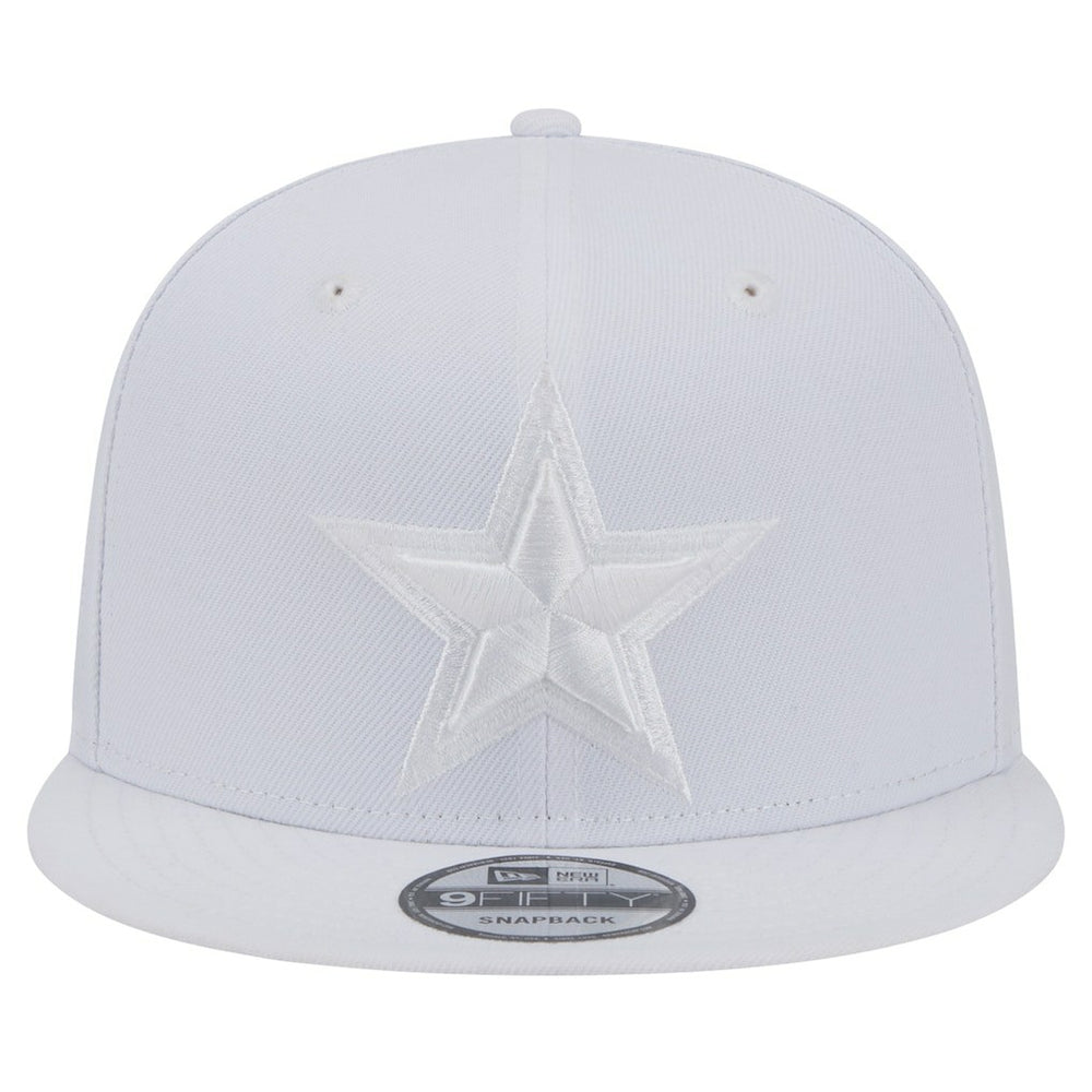 Dallas Cowboys New Era Main White on White 9FIFTY Snapback Hat