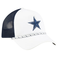 Dallas Cowboys New Era Court Sport Foam Front A-Frame 9FORTY Adjustable Trucker Hat White/Navy